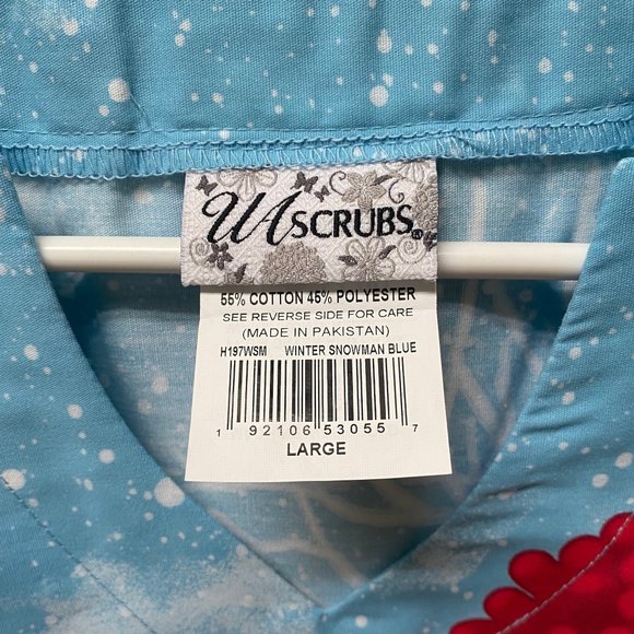 UA Scrubs - Light Blue with Snowman - Large - NWT - Picture 6 of 9